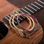 6Pcs/Set Of High-Quality Acoustic Guitar Strings - A Set Of 6 Replacement Copper Guitar Strings | High-Quality Accessories Suitable For Acoustic Guitars