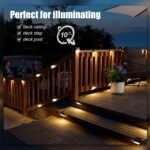 4/12Pcs Solar Powered Outdoor Step Light, Solar Fence Lights, Outdoor Patio Lights, Solar Deck Lights, Solar In-Ground Lights, Solar Powered Fence Stairs Lighting For Fence, Step, Patio, Deck, Backyard, Path - Image 6