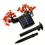 5M Solar-Powered Honey Bee String Lights, 20 Led Warm Glow Outdoor Garden & Patio Decor,, Easy Installation With Removable Stand, Perfect For Christmas & Year-Round Use, Festive Yard Decor | Whimsical Bee Design | Solarpowered Light, Solar Garden Decor - Image 10