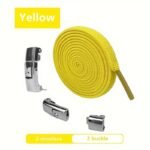 1Pair Elastic No-Tie Shoelaces, Lazy Metal Lock Laces For Women & Men - Image 13