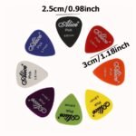 10Pcs Mixed Color Multi-Sized Picks 0.58Mm 0.71Mm 0.81Mm 0.96Mm 1.2Mm 1.5Mm Guitar Picks Wooden Guitar Ukulele Frosted Picks Beginner Practice Plastic Picks - Image 2