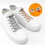 1Pair Women'S Polyester Laces Sneaker Accessories, White No Laces With Buckles - Image 10