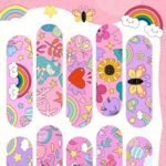 20/50/80 Pack Pink Cartoon Band-Aids With Rainbow, Unicorn, Butterfly & Heart Designs - Soft Adhesive Wound Coverings For Cuts, Scrapes & Light Injuries, Cute Bandages, Playful Design, Flexible Bandages - Image 4