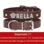 Personalized Dog Collar - Custom Name/Text, Faux Leather Pet Id Tag With Rhinestone Heart Star, Adjustable Metal Buckle, For Small, Medium, Large Dogs - Birthday, Anniversary, Housewarming Gift For Puppy Or Adult Dogs - Available In Pink, Red - Image 9