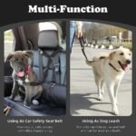 Pet Car Safety Rope, Adjustable Dog Harness, Pet Car Seat Belt Adjustable Dog Traction Rope - Image 4
