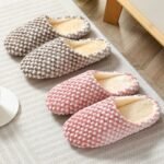 Women'S Indoor Plush Lined Flat Slippers, Warm & Comfy Closed Toe Slides Shoes, House Non-Slip Shoes - Image 6