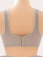 Elegant Women'S Push-Up Bra - Comfortable, Wireless, Full Coverage With Decorative Bow Detail, Non-See-Through Nylon Blend, Ideal For Mature Ladies, Supportive Lingerie|Elegant Balconette Bra|Nylon Blend Fabric - Image 5