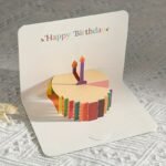 3D Pop-Up Birthday Cake Greeting Card With Candles - Personalized "Happy Birthday" Message, Colorful Multi-Layer Design For Women, Men, Children, And Family, Includes Envelope, Festive Occasion Card|Playful Design|Durable Cardstock, Birthday Party Supplies