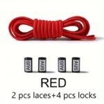 1Pair Tieless Elastic Shoe Laces, No Tie Shoelaces For Sneakers Casual Shoes Skate Shoes - Image 12