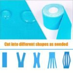 2Size Kinesiology Tape Athletic Tape Sport Tape Strapping Gym Fitness Tennis Running Knee Muscle Protector Scissor - Image 8