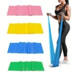 1Pc Workout Pilates Workout Latex Elastic Resistance Band, For Gym Home Fitness Exercise