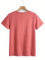 Always Weird Print T-Shirt, Short Sleeve Crew Neck Casual Top For Summer & Spring, Women'S Clothing - Image 7