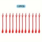 12Pcs Colorful Silicone Elastic Shoelaces, Multifunctional High Elastic Lazy Shoe Laces - Image 9