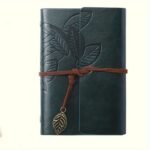 Retro Leaf Leather Loose-Leaf Notebook Strap Portable Travel Record Hand Ledger Learning Stationery - Image 48