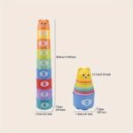 Random Colors Children'S Educational Stacking Cups, Rainbow Tower Children'S Toys, Children'S Ring Stacking Cups, Beach Toys, Festival Gifts, Birthday Gifts - Image 2