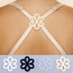 Flower-Shaped Anti-Slip Bra Strap Adjustment, Invisible Back Cross Accessory For Bras., Bra Strap Accessory | Stylish Bra Enhancement | Adjustable Nylon Straps
