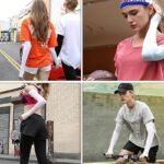 1 Pair Unisex Summer Ice Sliky Fiber Fabric Arm Sleeves - Lightweight, Breathable Compression Arm Covers For Outdoor Activities, Sports & Daily Wear, Black, Outdoor Arm Protection, Sleek Design, Flexible Fit - Image 2