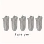 5/10/20 Pairs Of Unisex Simple Solid Color Breathable And Comfortable Short Socks, Suitable For All Seasons. - Image 7