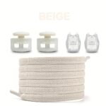 1 Pair Of Durable Polyester Elastic No-Tie Shoelaces With Secure Spring Buckles - Vibrant Colors, Stretchy & Non-Deformable For Sneakers And Casual Shoes, Casual Shoe Laces|Vibrant Shoelaces|Polyester Laces - Image 9