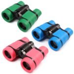 Durable Youngsters' Set - Shock-Proof, Manual Focus, 4X1.0X Magnification With 20Mm Objective Lens - Perfect For Bird Watching, Hiking & Educational Learning - Colorful Design In Green, Pink, Blue, For Bird Watching