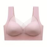 Solid Color Sexy No Steel Ring Women'S Underwear Comfortable Breathable Gathered Vest Bra Underwear