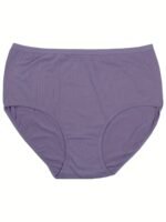 4Pcs Women'S Plus Size Underwear - Soft Everyday & Special Occasion Panties, Mid-Rise Coverage, Machine Washable - Bulk Pack (Black, Purple, Pink, Beige) - Elegant Basics For Bras & Outfits, Comfortable Undergarments, Versatile Style, Smooth Texture, Multipack Panties, Casual Attire - Image 6