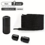 1 Pair No Tie Shoe Laces Colorful Buckle Shoelaces Light Colorful Fashion Without Ties Elastic Laces For Casual Shoes And Sports Shoes - Image 5