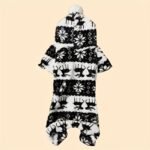 1Pc Pet Christmas Reindeer Graphic Pajamas Hooded Jumpsuit For Puppy, Toy And Small Dog For Stocking Stuffers - Image 15