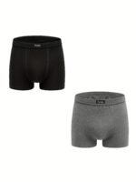 1Pc 2/3Pcs Men'S Plus Size Boxers Briefs, Cotton Briefs, Fashion Plain Color Breathable Comfortable Underwear - Image 3