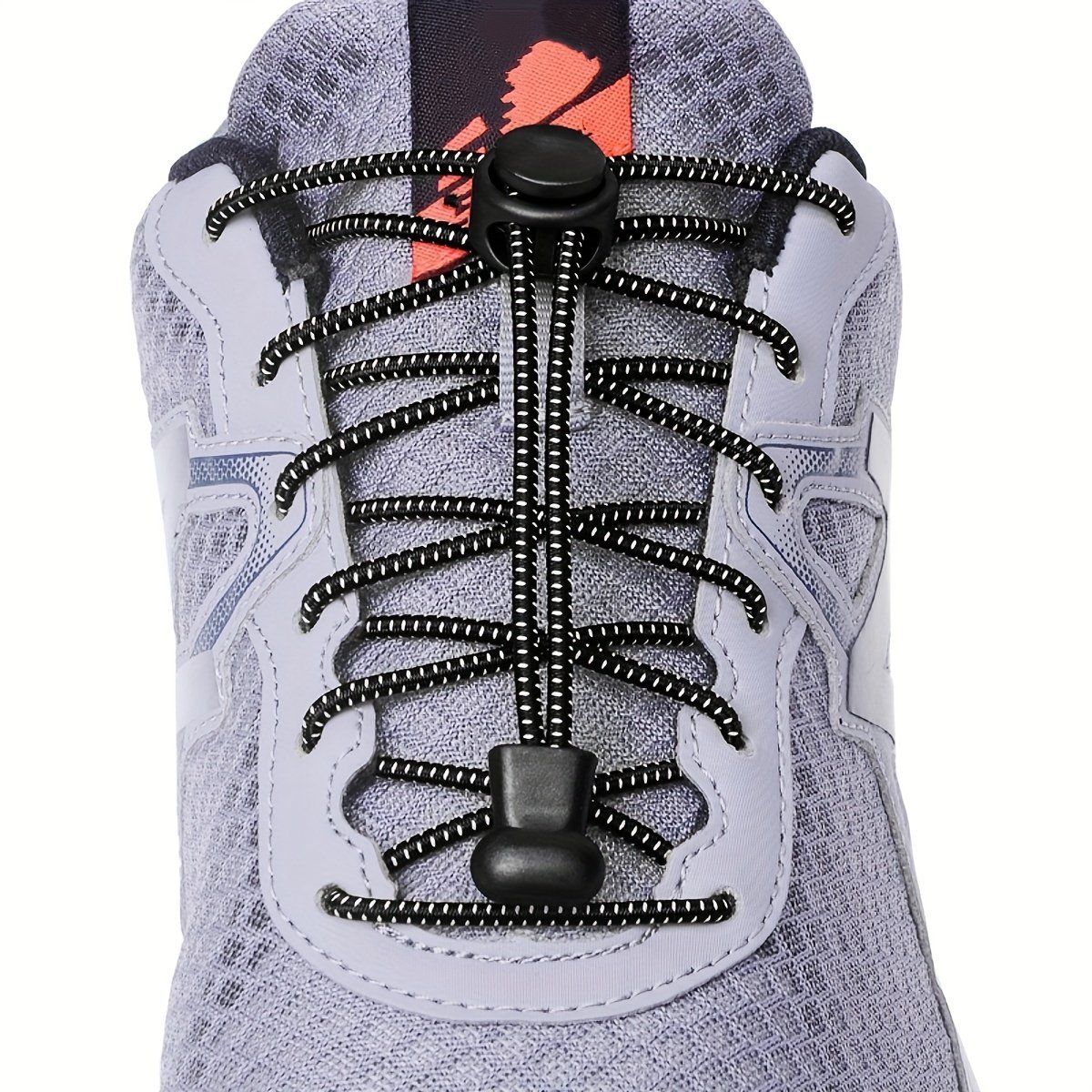 product-Fancyalgo-VirtualModelMatting-310cf53824e5c40d39f68c40146800d6.jpg Shoelace 1 Pair Round Elastic Shoelaces Suitable For Various Shoe Accessories No Tie Shoelace Fixed Stretching Locking Lazy Laces - Image 1