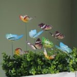 10Pcs Colorful Luminous Butterfly Stakes, 3D Artificial Butterfly Decor, Garden & Patio Decor, Random Pattern - Image 7