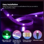1Set Usb Led 5050 Rgb Strip Lights, Sync Color Changing Luminous Led String, 44/24Key Remote Control, Smart Application Remote Control, Decorative Night Light, For Bedroom Room Home Decorative Party Festival. - Image 14