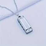 1Pc Mini Harmonica Necklace, 4-Hole 8-Note, Playable Melody, Multi-Color Options, Metal Polished Finish, Beginner Instrument, Ideal Christmas & Spring Festival Gift, No Bag Included - Image 5