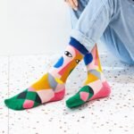 Single/Double Pack Trendy Graffiti Mid-Calf Socks