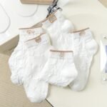 5 Pairs Of Women'S Summer Thin Short Socks, Low-Cut Boat Socks, White Trendy Versatile Cute Ankle Socks. - Image 2