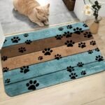 1Pc Soft & Absorbent Dog Paw Print Mat - Rectangular Polyester Pet Mat With, Quick-Dry, Washable Design - Ideal For Entryway, Bathroom, Kitchen, Living Room, Office Decor - Available In Multiple Sizes For Small To Large Dogs, Pet Mat | Playful Dog Design | Durable Dog Mat, Dog Accessories - Image 4