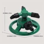 1Pc 360? Rotating Lawn Sprinkler - Durable Plastic Garden Irrigation Sprinkler With Adjustable Spray Nozzles, Manual Push-Pull Trigger, Even Coverage For Yard, Garden & Plant Watering, Sprinklers For Lawn - Image 3