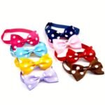 Polka Dot Bow Tie Pet Dog Collars Adjustable Necklace Collar Safety Bow Tie Collars Dog Pet Supplies - Image 12