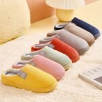 Cozy Women'S Indoor Slippers - Soft Fabric Lining, Ribbed Texture, Eva Sole, Easy Slip-On, All-Season Comfort In Yellow, Pink, Green, Beige & Blue, House Slippers