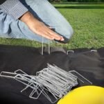 15/25Pcs Galvanized Garden Landscape Pin, U-Shaped Lawn Fabric Landscape Pin For Safety Garden Flower Plants Supplies, Garden Balcony Planting Supplies, Planters & Container Accessories