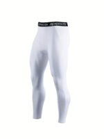 Compression Pants Men Basketball Cool Quick Dry Athletic Workout Running Tights, Men'S Sports Leggings For Gym Cycling