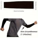 1 Pair Unisex Summer Ice Sliky Fiber Fabric Arm Sleeves - Lightweight, Breathable Compression Arm Covers For Outdoor Activities, Sports & Daily Wear, Black, Outdoor Arm Protection, Sleek Design, Flexible Fit - Image 6