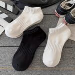 4 Pairs Of White Socks For Women, Mid-Calf Autumn And Spring Fashionable Black Couple'S Sports Long Socks - Image 2