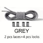 1Pair Tieless Elastic Shoe Laces, No Tie Shoelaces For Sneakers Casual Shoes Skate Shoes - Image 8
