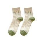 5 Pairs Of Floral Mid-Calf Socks For Women - Image 5