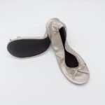 Women'S Portable Ballet Flats, Bowknot Rollable Soft Sole Wedding Flat Shoes, Comfy Dancing Flat Shoes With Purse Bag - Image 4