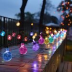 1Pack 20/100/200 Led Crystal Globe Solar String Lights, Solar Outdoor Lights, With 8 Lighting Modes, Halloween Decorations Lights Outdoor For Garden Tree Patio Party Christmas Courtyard - Image 5
