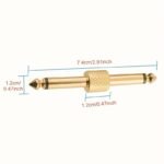 1/4 Inch Male To 1/4 Inch Male Golden-Plated Adapter 6.35 Mm Monochrome Nickel -Plated Plug 6.5M-6.5M Power Amplifier Electronic Organ Audio Connector - Image 2