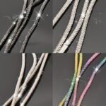 1 Pair Rhinestone Shoe Lace Luxury Rhinestone Shoelace Bright String Cross Braiding Strap Diy Drawstring - Image 11