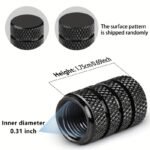 4Pcs Noelen Gad Tire Valve Caps - Black Aluminum Alloy, Corrosion-Resistant, Universal Fit For Cars, Trucks, Motorcycles, Suvs & Bicycles, Durable & Stylish Design, Vehicle Maintenance, Sleek Appearance, Corrosionresistant Material, Suv Drivers, Automotive Accessories, Vehicle Protection, Highquality Cap, Precision Engineering, Auto Accessory, Auto Enthusiasts, For Hyundai, Truck Owners - Image 2